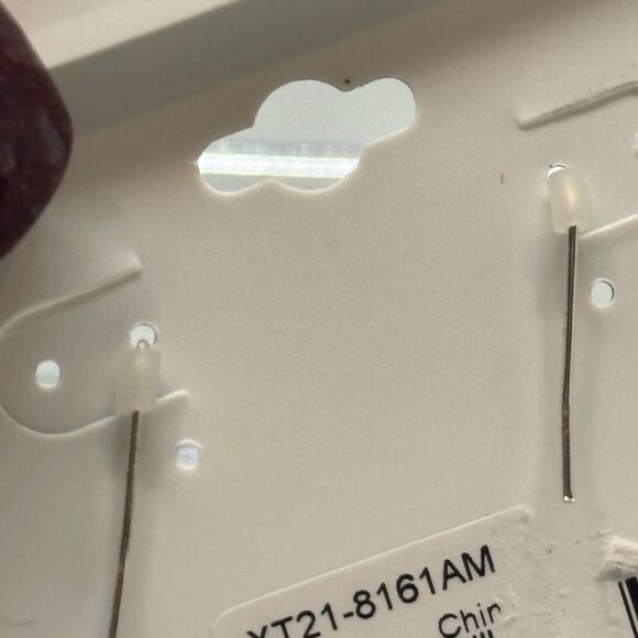 Silver Drop Crystal Stone dangling Citrine 1.5 in - Picture 4 of 5